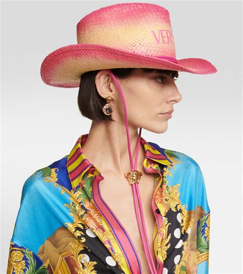 versace cowboy hat|versace hats brown label.